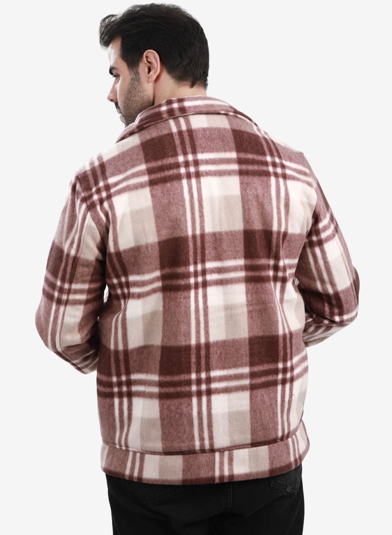 WHITE RABBIT Men’s Plaid Wool Blend Zip Jacket - Image 4